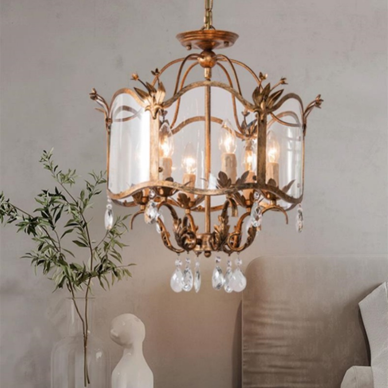 Home Textiles France - Franse retro kaars kristallen hanglamp slaapkamer