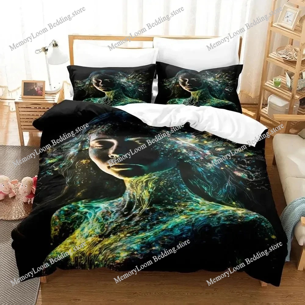 Home Textiles Trends - Modetrend Moderne moeder aarde blacklight beddengoedset