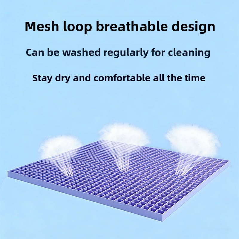 Memory Foam Topper - TPE honingraatgelmatras – hoog elastische lendensteun,