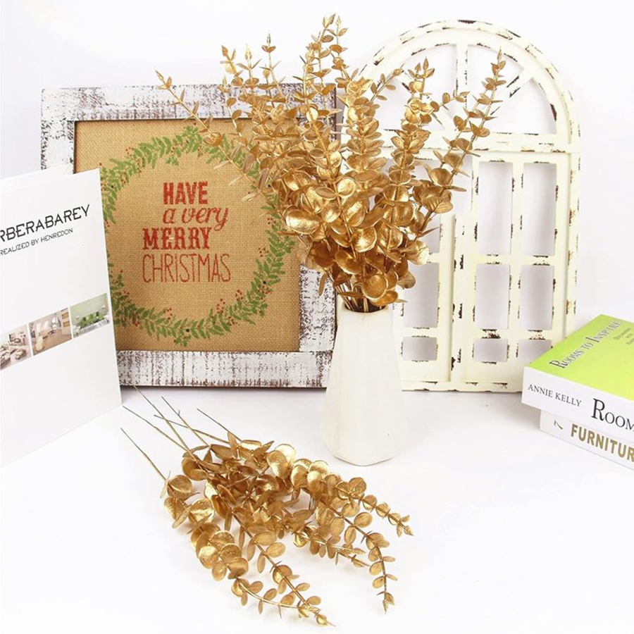 Home & Hotel Textiles Private Limited - Gouden Veelkleurige Kunstmatige Eucalyptus Bladeren Faux