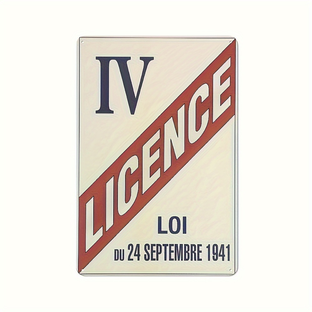 Home Textiles France - Franse alcoholwet metalen bord - Licentie