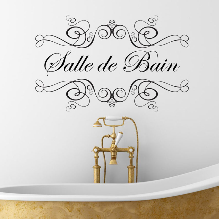 Home Textiles France - Salle De Bain Wandsticker Franse Quotes