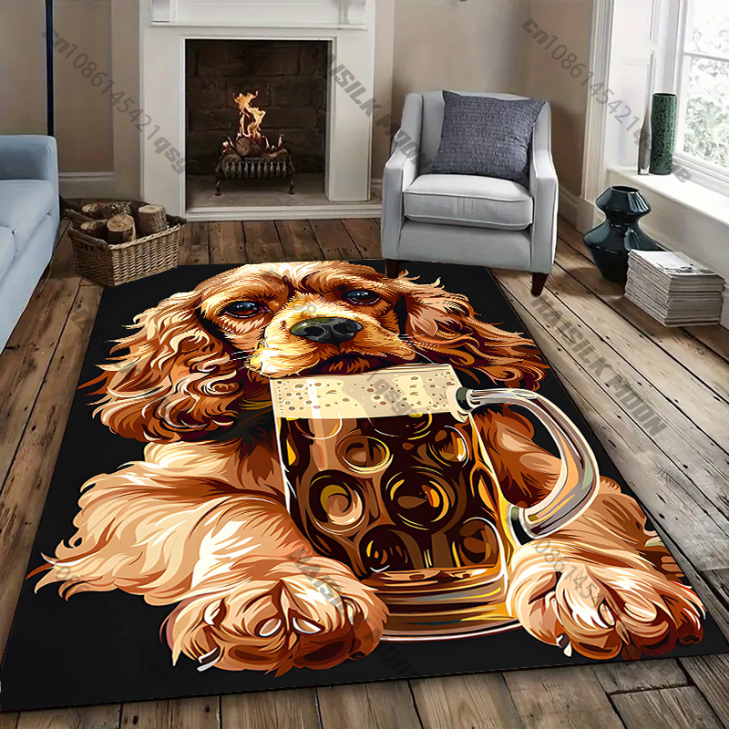 Home Textiles Design - Decoratief tapijt met hondenthema, woonkamer slaapkamer