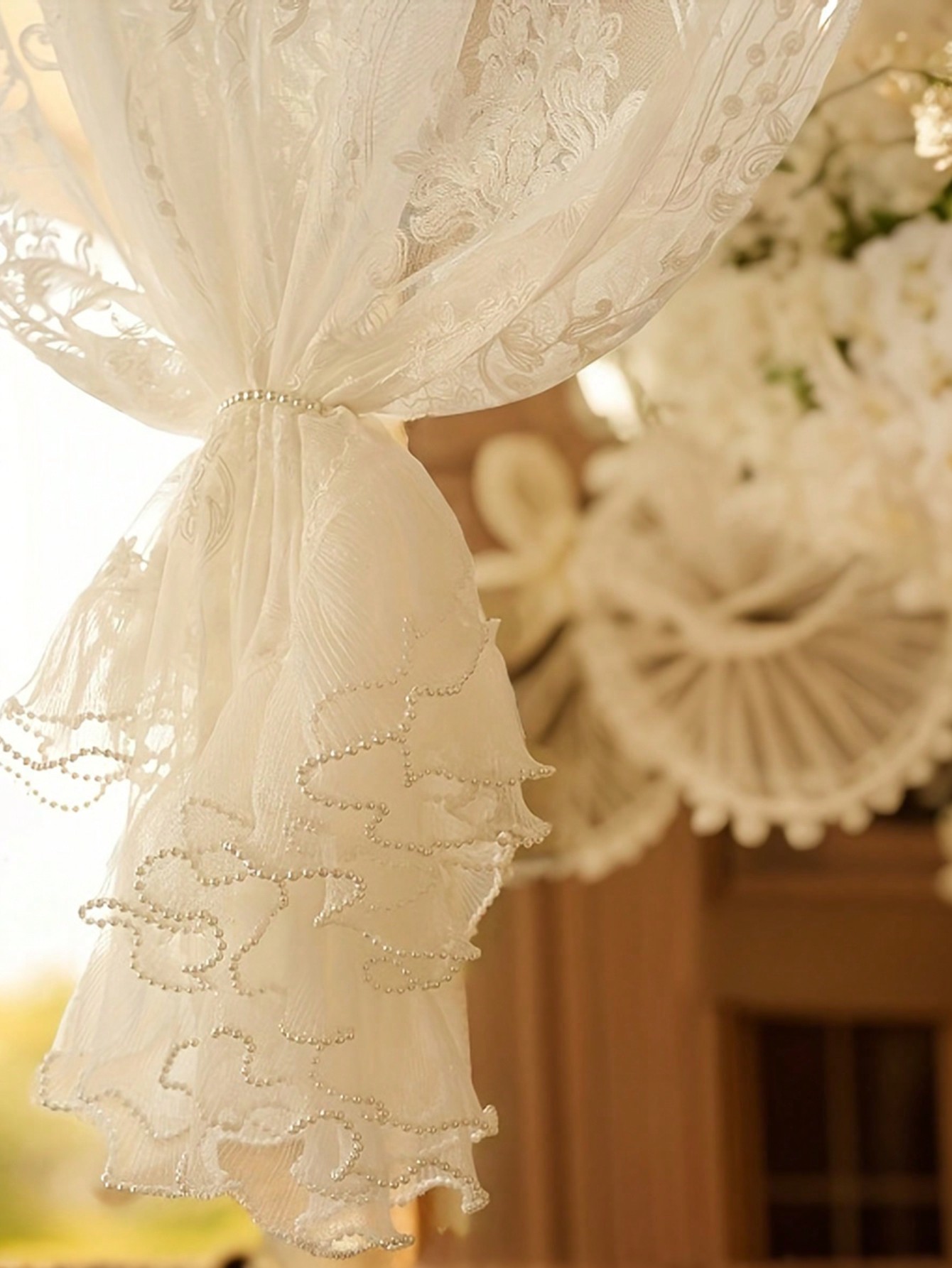 1 stuk Frans vintage parelvers - Home Textiles France recensie en prijs