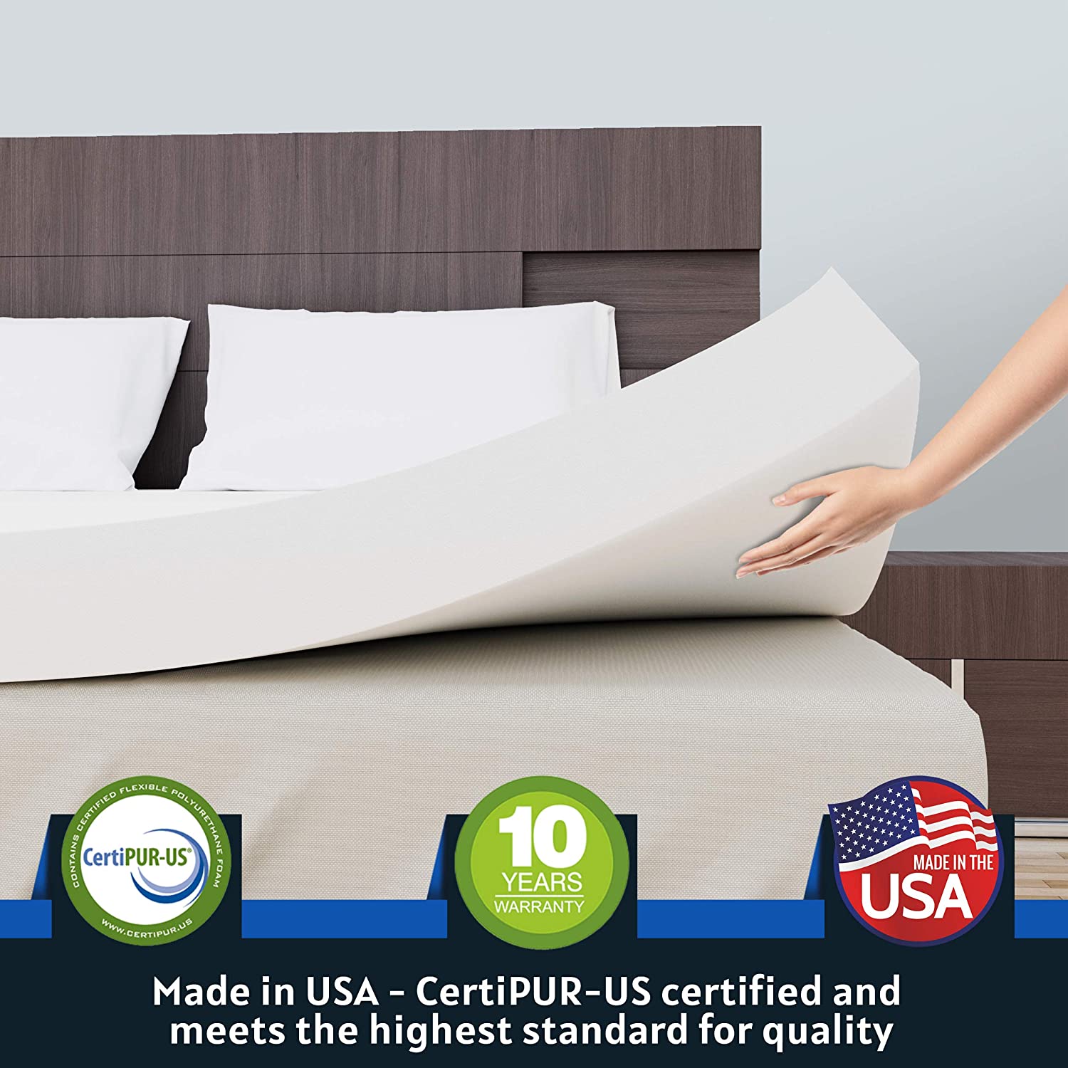 Gemaakt in China, hoogwaardig  - Memory Foam Topper recensie en prijs